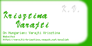 krisztina varajti business card